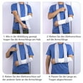 thumbnail image 7 of Arm Sling Adjustable Arm Support Strap Lightweight Comfortable Shoulder Immobilizer for Women and Men Right Left for Wrist Hand Elbow Injured 65 Inch, 7 of 7