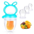 thumbnail image 1 of Tetina Fruta Bebé & Toddler, Chupete Silicona Mordedor A Partir De 3 Meses, Tetina Fruta Bebé Con 3 Tamaños Reemplazo De Tetina Para Fruta, Alimento Complementario, Comida Infantil Namotu LN-2199-1, 1 of 7