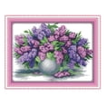 thumbnail image 4 of veasfak 11CT 57x43cm Stamped Cross Stitch s Pre-Printed Pattern - Lavender Vase, 4 of 9