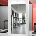 thumbnail image 4 of Full Length Combine Mirror Tiles x 4Pcs Frameless Wall Mounted Glass Wall Mirror for Gym Door Bedroom Living Room, 4 of 5