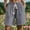 Gray, variant on Viadha Womens Cargo Shorts Summer Solid Color Elastic Waist Drawstring Casual Linen Shorts with Pockets