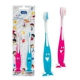 thumbnail image 2 of 6 Smiley Happy Toothbrush Suction Cup Stand Soft Bristles Kids Toddler Oral Care, 2 of 3