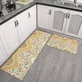 thumbnail image 2 of Pioneer Flower Floral Print Pattern Kitchen Rugs Sets Of 2,Anti Fatigue Kitchen Mat Rugs Non Slip Washable,Decorative Kitchen Floor Mats for Kitchen,Sink,Laundry,17"x30"+17"x47", 2 of 7