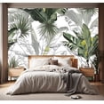 thumbnail image 2 of - Forest Landscapes Woodland Tree Fabric Wallpaper Living Room Bedroom Bathroom Jungle Wall Mural- not Peel and Stick）, 2 of 3