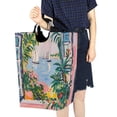 thumbnail image 4 of Yayeee Freestanding Laundry Hamper with Handle Collapsible Large Storage Basket for Clothes, Floral Seaside, 4 of 7