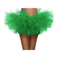 thumbnail image 3 of JGGSPWM Womens Tulle Bubble Mini Skirt Solid Color Elastic Waist Relaxed Fit Fashion Pleated Gauze Short Dancing Skirt Gauze Dress Green Free Size, 3 of 4