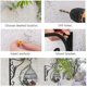 thumbnail image 3 of unique Balcony Wall Mounted Plant Holder, Set Of 2 Retro European Leaf Shape, Wrought Iron Hanging Hook, With Screws, Outdoor Decor ,painted Black, 3 of 4
