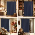 thumbnail image 6 of Navy Blue Solid Color Shower Curtain, Waterproof Shower Curtains for Bathroom, Modern Minimalist Pure Color Washable Fabric Bathtub Curtain Set Bath Decor with 12 Hooks 72"x78", 6 of 8