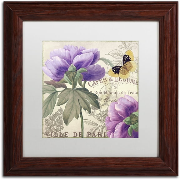 Trademark Fine Art "Petals of Paris IV" Canvas Art by Color Bakery White Matte, Wood Frame