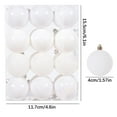 thumbnail image 2 of Czzoypi 24Pcs White Christmas Tree Balls Ornaments for Xmas Christmas Tree 40mm/1.57" Shatterproof Christmas Tree Balls Ornaments Hanging Ball for Holiday Wedding Christmas Decorations, 2 of 2