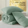 thumbnail image 6 of U by Bedsure 2 Pieces Twin Comforter Bedding Set, Iceberg Green Comforter Set for All Seasons, 1 Lightweight Prewashed Comforter and 1 Pillowcases,Twin,Iceberg Green, 6 of 6