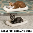 thumbnail image 3 of FurHaven Pet Products Faux Lambswool Bolster Crate Pet Bed - Cream, Extra Large, 3 of 16