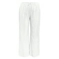thumbnail image 5 of LWavelet Sequin Fabric Wide Leg Pants Women Party Festive Wear White L, 5 of 5