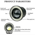 thumbnail image 5 of 2 Pcs Phares Ronds à Led pour Voiture avec Halo de Brouillard, 5 of 5