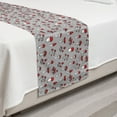 thumbnail image 2 of Mushroom Bed Runner, Pattern with Amanita Fungus on Neutral Background Print, Decorative Accent Bedding Scarf for Hotels Homes and Guestrooms, Twin, Pale Taupe Vermilion, by Ambesonne, 2 of 2