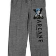 thumbnail image 2 of Arcane Title Logo Men's Heather Gray Sleep Pants-XS, 2 of 7