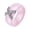 Pink, variant on Ceramics Rings for Men Women Cubic Zirconia 8MM Wide Stainless Steel Personalized Statement Simple Dainty Couples Jewelry Black Size 8