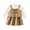 Khaki, variant on CPNG Girls 2 Piece Outfits Crewneck Puff Long Sleeve Top and Leather A-Line Suspender Dress Set Kids Daily Casual Outfit