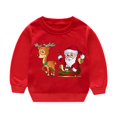 thumbnail image 6 of YunPes Merry Christmas Reindeer and Snowman Print Kids Casual Sweatshirt Crew Neck Top 18 Month Boy Sweater, 6 of 6