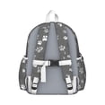 thumbnail image 3 of Grey Dog Paw Footprint Backpack for School,Cute School Bag,Schoolbag with Adjustable Shoulder Straps & Padded Back,13.4"x11"x4.7", 3 of 6