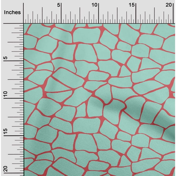 oneOone Cotton Cambric Aquamarine Fabric Giraffe Animal Skin Sewing Fabric By The Yard Printed Diy Clothing Sewing Supplies 56 Inch Wide