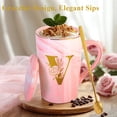 thumbnail image 3 of Taza de Cerámica para Café con Tapa Elegancia Personalizada Mármol Rosa, 3 of 7