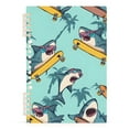 thumbnail image 3 of joogoo Spiral Journal Notebook Cool Sharks Skating College Ruled Notebooks 8.3" x 5.7" 2 PCs, 3 of 8