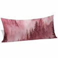 thumbnail image 2 of Pink Mountain Body Pillow Covers 20"x60", Misty Forest Nature Woodland Pine Tree Landscape Soft Brushed Microfiber Breathable Throw Pillow Covers, Pillowcase with Zipper for Couch Sofa Bedroom, 2 of 9