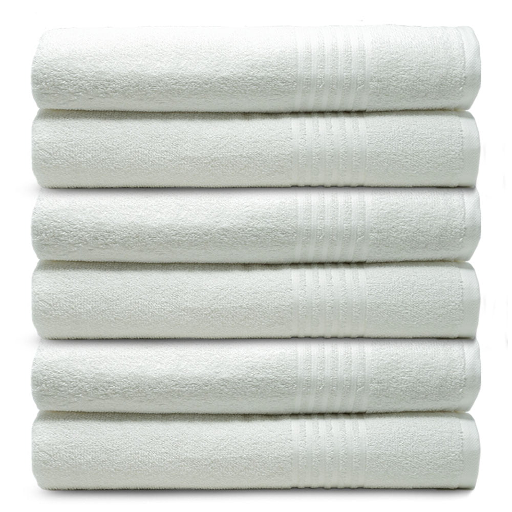 TRISAFE TRIDENT White Bath Towels Luxury White Towels for Bathroom Highly Absorbent Large Bath Towels Set Bright White Easy Care Quick-Dry 2 Piece Bathroom Towels Super Soft
