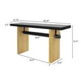 thumbnail image 2 of Noble House Farmhouse Wood Console Table, Rectangular Long Entryway or Sofa Table for Living Room, Hallway,and Entrance,Black+Brown, 2 of 7