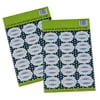 Blank Labels with decorative border for kitchen organization, pantry racks, spices, cabinets and jars STICKERS - 60 PACK by Royal Green