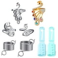 thumbnail image 1 of Juego de soporte para dedos con guía de hilo, 2 piezas, anillos de bucle de ganchillo ajustables con 6 piezas, guía de hilo de metal y plástico, soporte para dedos, accesorios para manualidades, herra, 1 of 5