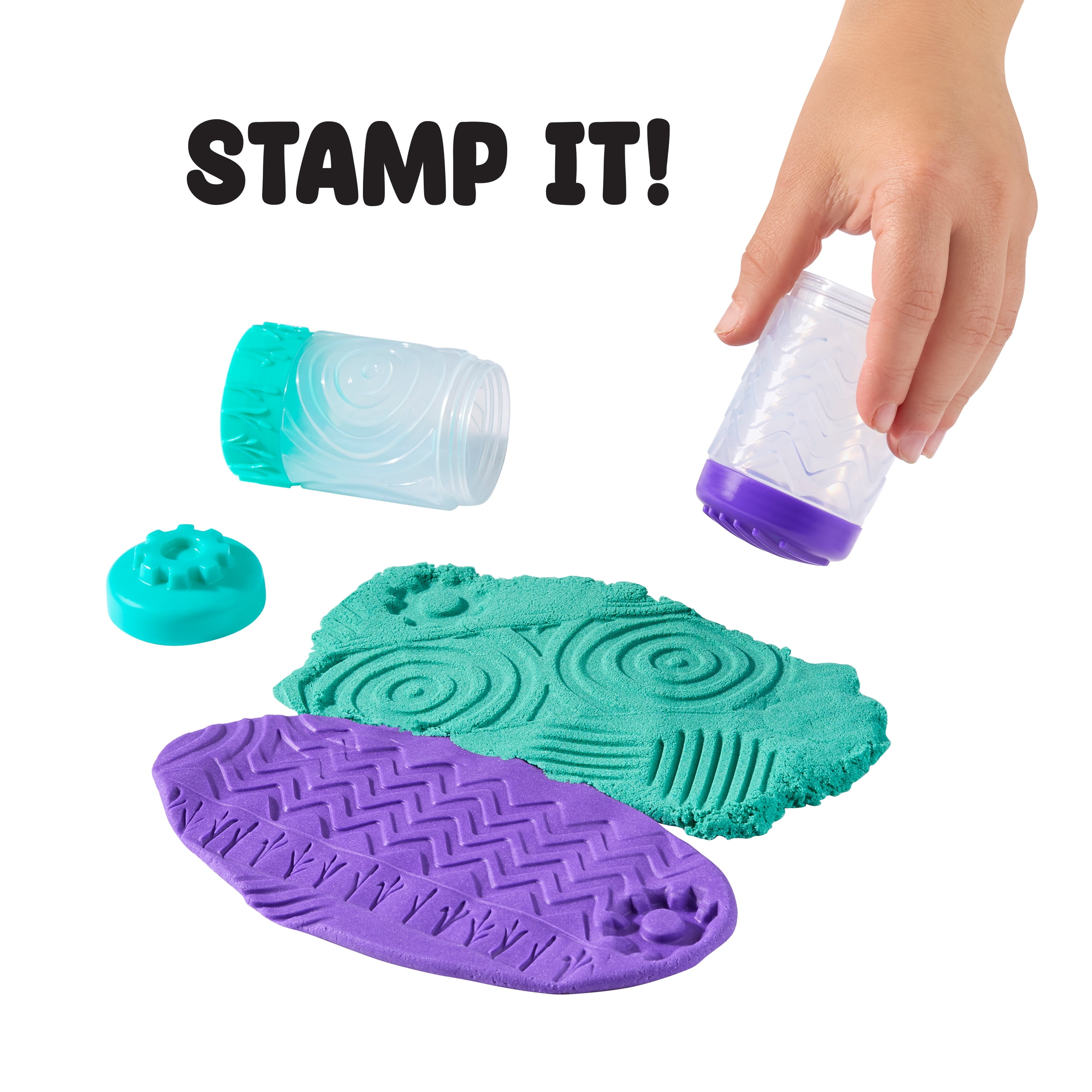 Wonder Factory Never Dry Dough & Sand Starter Set - Purple Dough + Teal Sand, Never Dries Out & Gluten Free