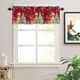 thumbnail image 2 of Christmas Dog Valances for Windows Winter Snowflake Christmas Tree Poinsettia Red Rod Pocket Curtain Valance Window Treatment Short Curtains for Kitchen Living Room, 60"x14", 2 of 5