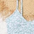 thumbnail image 6 of kpoplk Girls Floral Bikini 3PCS Set Complete Swimsuit with Mesh Skirt Cover Up for Pool or Beach(Green,7-8 Y), 6 of 6