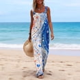 thumbnail image 3 of Iaqnaocc 4th Of July Outfits for Women Independence Day American Flag Stars Sleeveless Wide Leg Women's Jumpsuits Summer Adjustable Strap Loose Fit Festival Jumpsuits Rompers Royal Blue 2XL, 3 of 4
