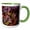 Green/White, variant on 3drose, Usa, Alaska. Close up of Alpine Bearberry Plants., 15oz Two-tone Yellow Mug