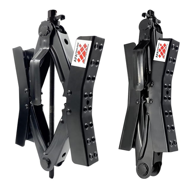 Cales de Roue Stabilisatrices pour VR en X, Lot de 2, Stabilisateur de Roue en Acier Robuste pour Roulotte et Caravane, Coussinet de Pneu Réglable 3 7/8 Pouces-12 Pouces