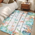 thumbnail image 4 of 4'x6' Area Rugs, Beach Coastal Indoor Outdoor Area Rug for Living Room Bedroom, Summer Coral Starfish Nautical Ocean Retro Washable Bathroom Rugs Kitchen Floor Carpet Mats Home Decor Aesthetic, 4 of 8