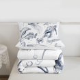 thumbnail image 6 of jejeloiu Sea Animal Sketch Twin Comforter Sets Kids,Ocean Animal Seahorse Jellyfish Bedding Set,Reversible,2-Piece, 6 of 8