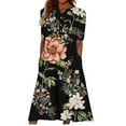 thumbnail image 1 of Robe pour Femmes, Robe d'Été pour Femmes, Mode Femmes Décontractée Aguichant Col Rond Imprimé Été Manches Courtes Poches Robe, Shorts pour Femmes, Robe d'Été pour Femmes, 1 of 5