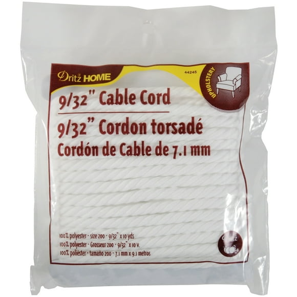 Cordon de Câble 9/32"x10yd-Blanc