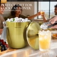 thumbnail image 6 of LRYYBTI Ice Bucket with Lid - 3L Double Wall Stainless Steel Ice Bucket Keeps Frozen Longer - Insulated Ice Bucket with Tong and Strainer - Perfect for Parties, Cocktail bar, Wine, Champagne, Gold, 6 of 7