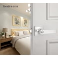 thumbnail image 3 of Decor Mo Modern Entry Door Lever, Keyed Entry Door Handle,Zinc Alloy Door Handle, Exterior & Interior Entry Lock with Keys, Satin Nickel Finish, 1 Pack, 3 of 4