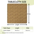 thumbnail image 2 of Yellow and Brown Of Cheetah Print Square Fitted Tablecloth with Elastic Edge,Square Table Cover,Washable Elastic Table Cover for Home Kitchen Party Decor 36"x36", 2 of 6