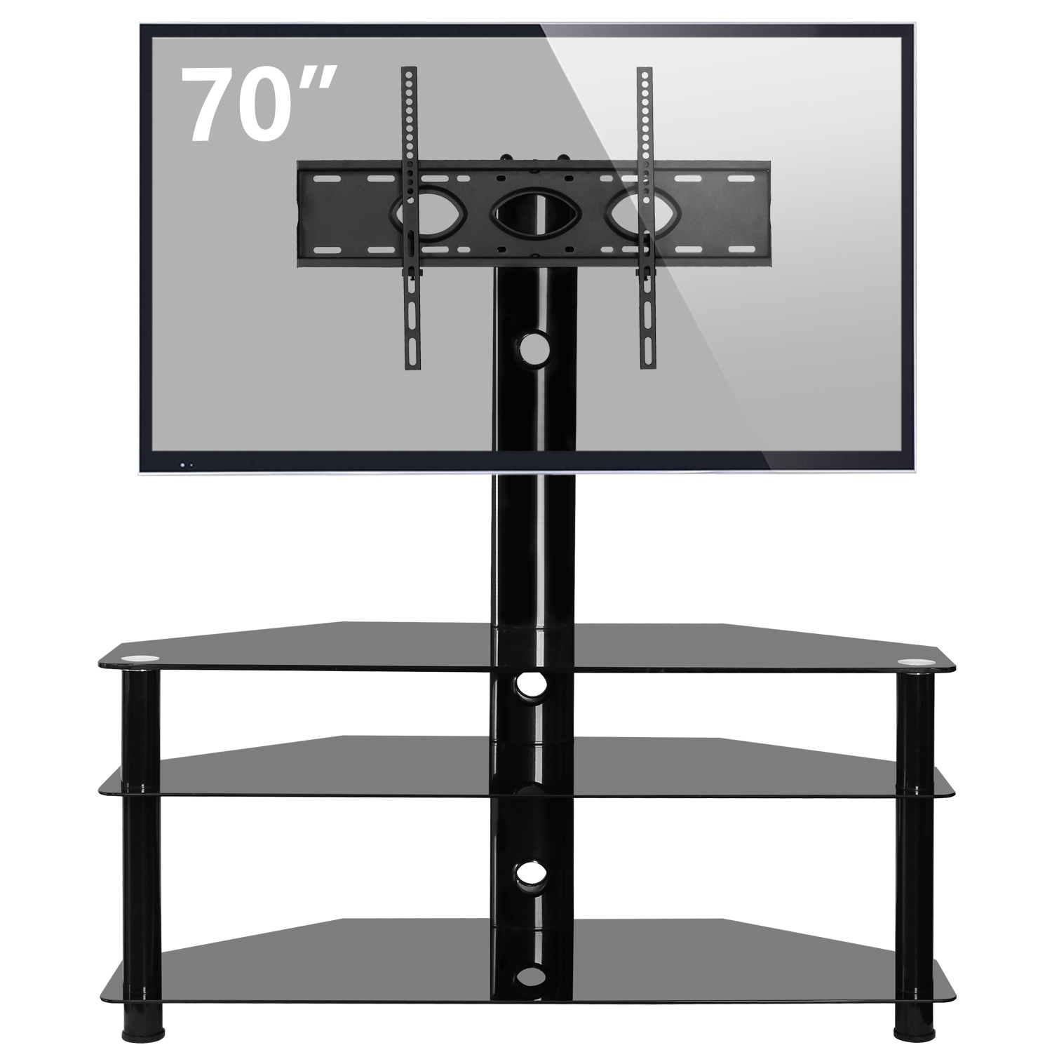 Mobile Trolley Cart Walnut TS5002 RFIVER TV Stand Console Table with Storage Entertainment TV Unit Media Cabinet Audio Rack with Wheel Castors and Adjustable Shelves for Most 26-50 Plasma LED LCD Mobile Trolley Cart Walnut TS5002 RFIVER TV Stand Console Table with Storage Entertainment TV Unit Media Cabinet Audio Rack with Wheel Castors and Adjustable Shelves for Most 26-50 Plasma LED LCD