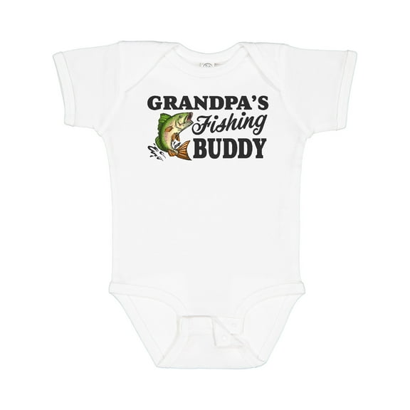 Inktastic Grandpa's Fishing Buddy Boys Baby Bodysuit