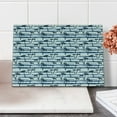 thumbnail image 2 of Tropical Cutting Board, Silhouette Tropical Beach Image with Sand and Coconut Palm Trees, Decorative Tempered Glass Cutting and Serving Board, Small Size, Night Blue Dark Blue, by Ambesonne, 2 of 5