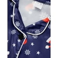 thumbnail image 5 of 1-8Y Toddler Boys Girls Satin Silk Long Sleeve Christmas Pajamas Set Kids Button Down 2PCS Pjs Sleepwear, 5 of 8