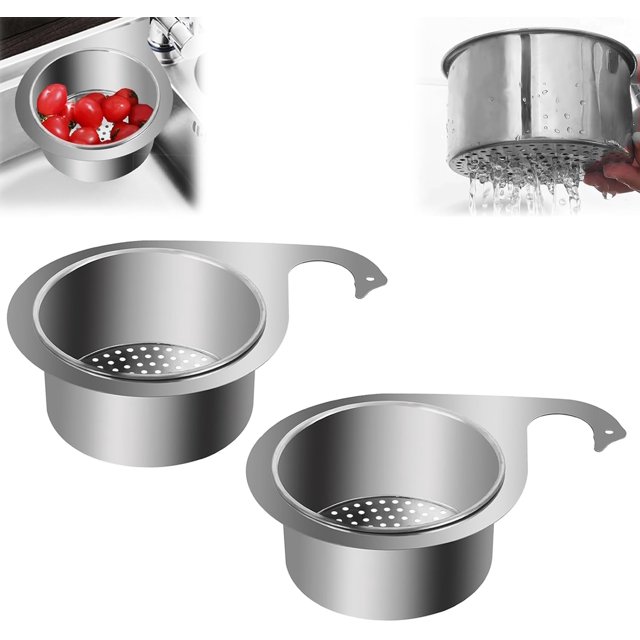 Cesta de drenaje para fregadero de cocina, cesta coladora de acero inoxidable con forma de cisne, colador de fregadero colgante multifunción para filtro de residuos de alimentos y limpieza de frutas y